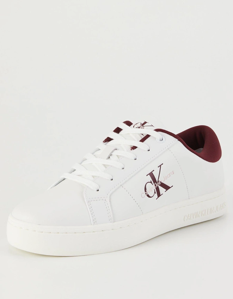 Classic Leather Lace Up Cupsole Trainers - White