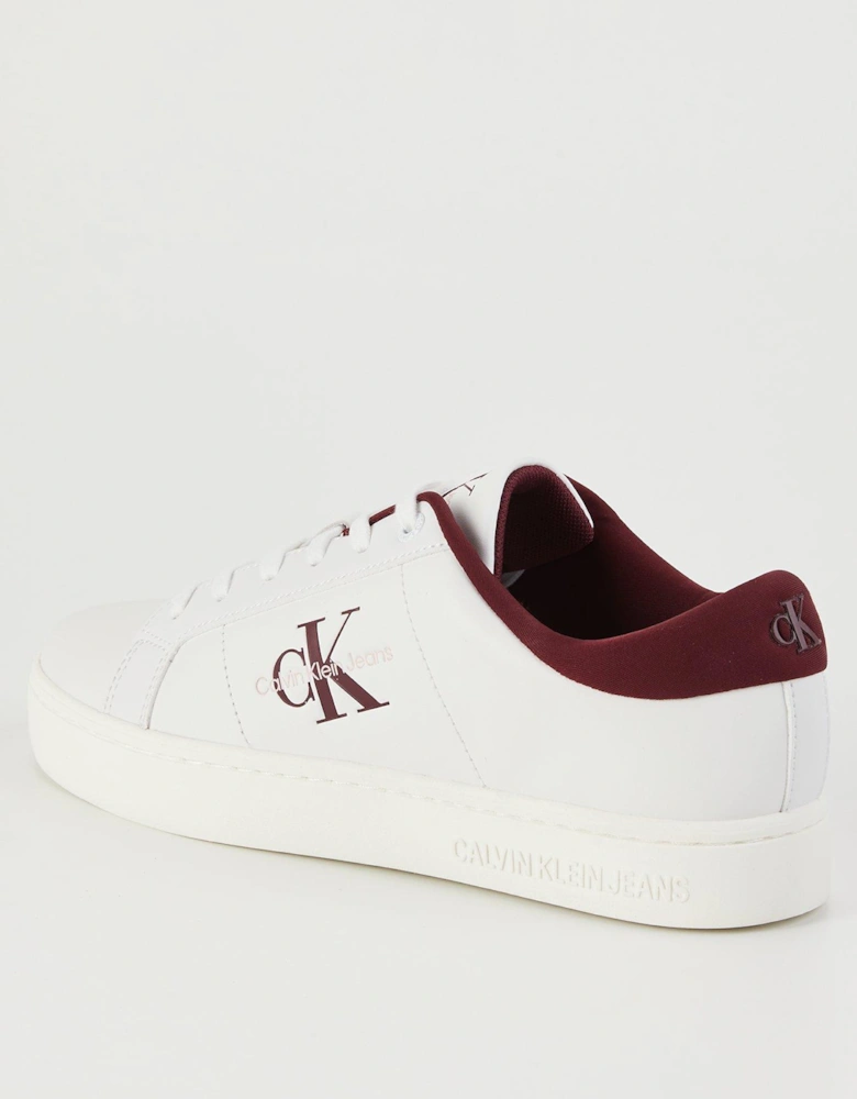 Classic Leather Lace Up Cupsole Trainers - White