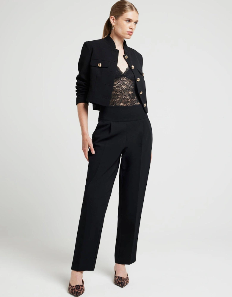 High Waist Trousers - Black