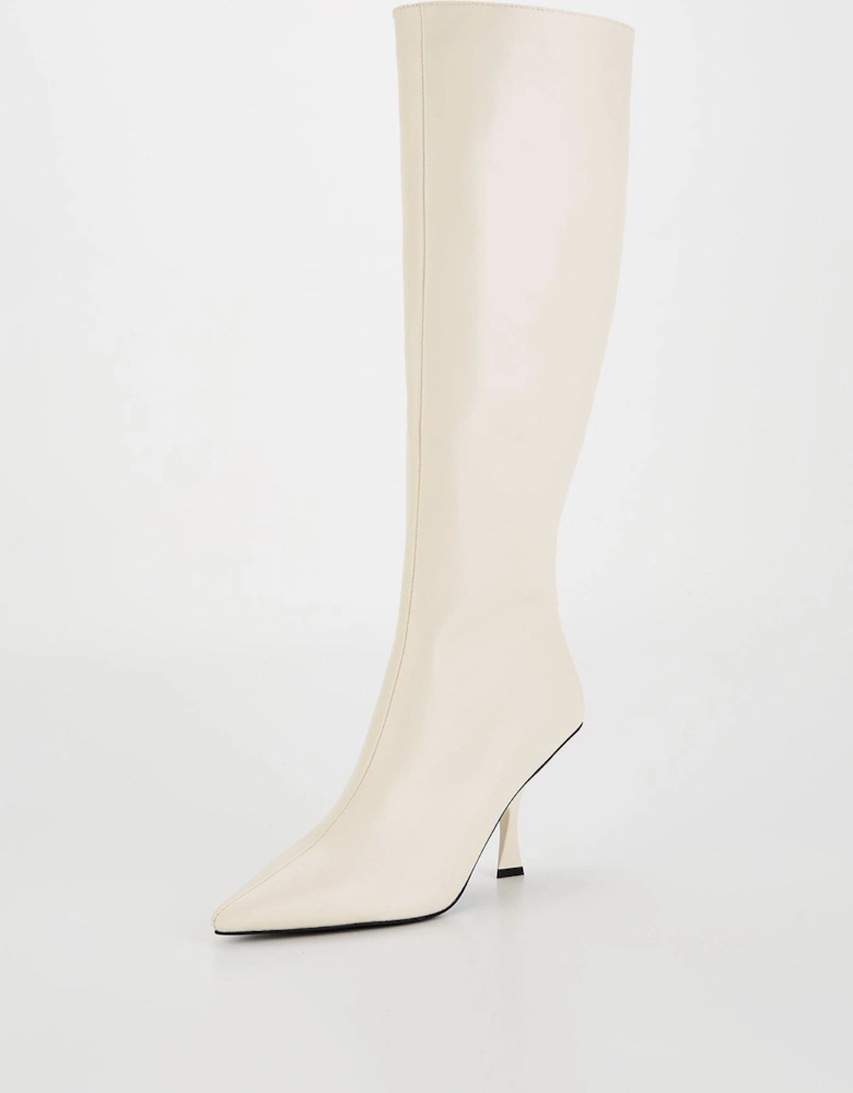 Rain Knee High Boot - Off White