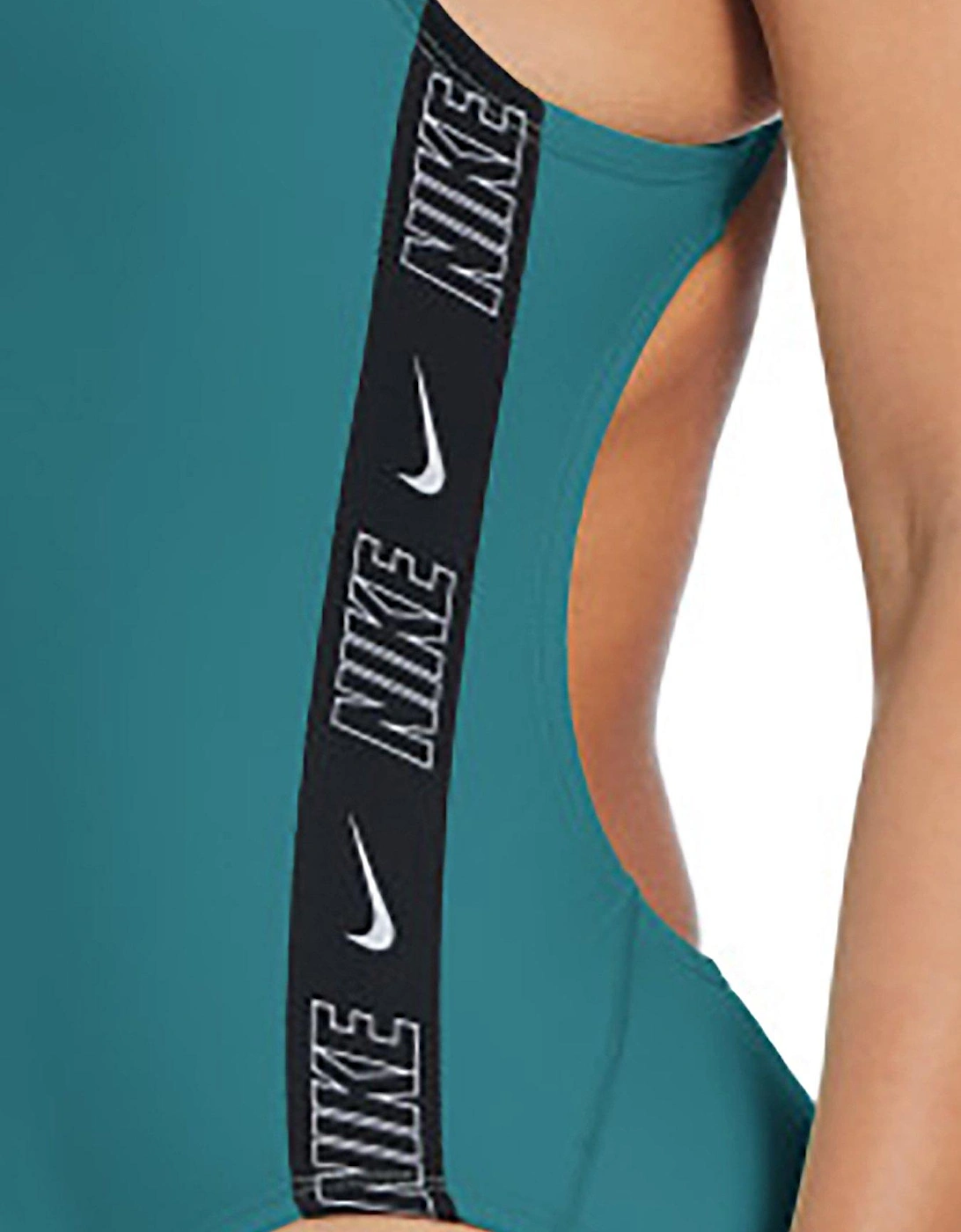 Fusion Logo Tape Fastback One Piece Swimsuit - Dusty Cactus - Blue