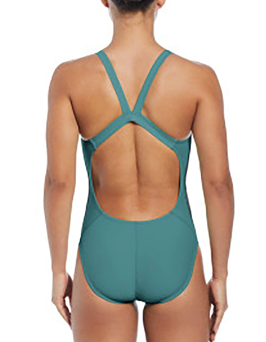 Fusion Logo Tape Fastback One Piece Swimsuit - Dusty Cactus - Blue