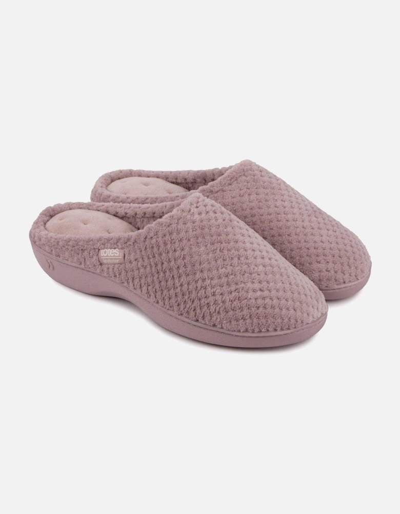 Isotoner Popcorn Terry Mule - Dusky Pink