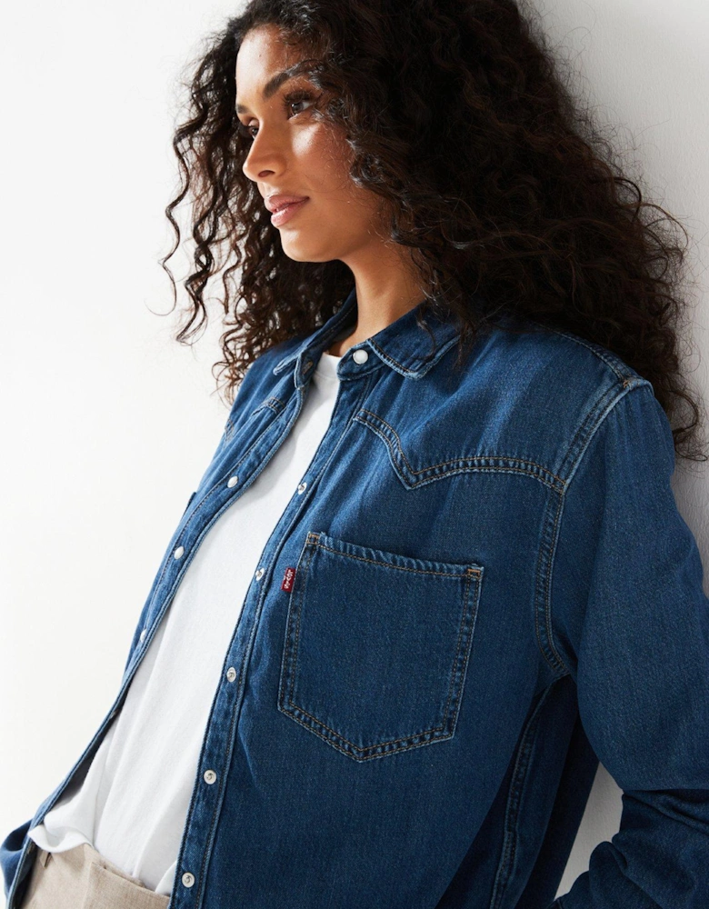 Teodora Western Shirt - Air Space 5 - Blue