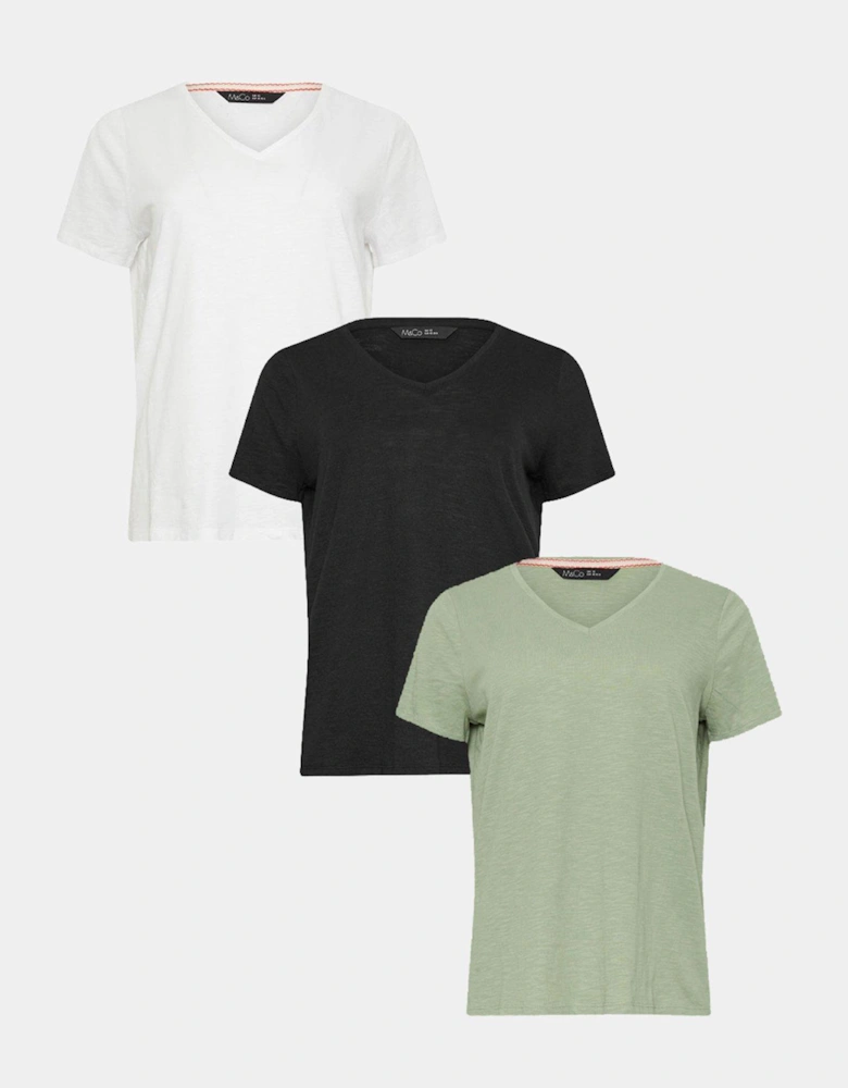 3 Pack V Neck T-shirt - Multi