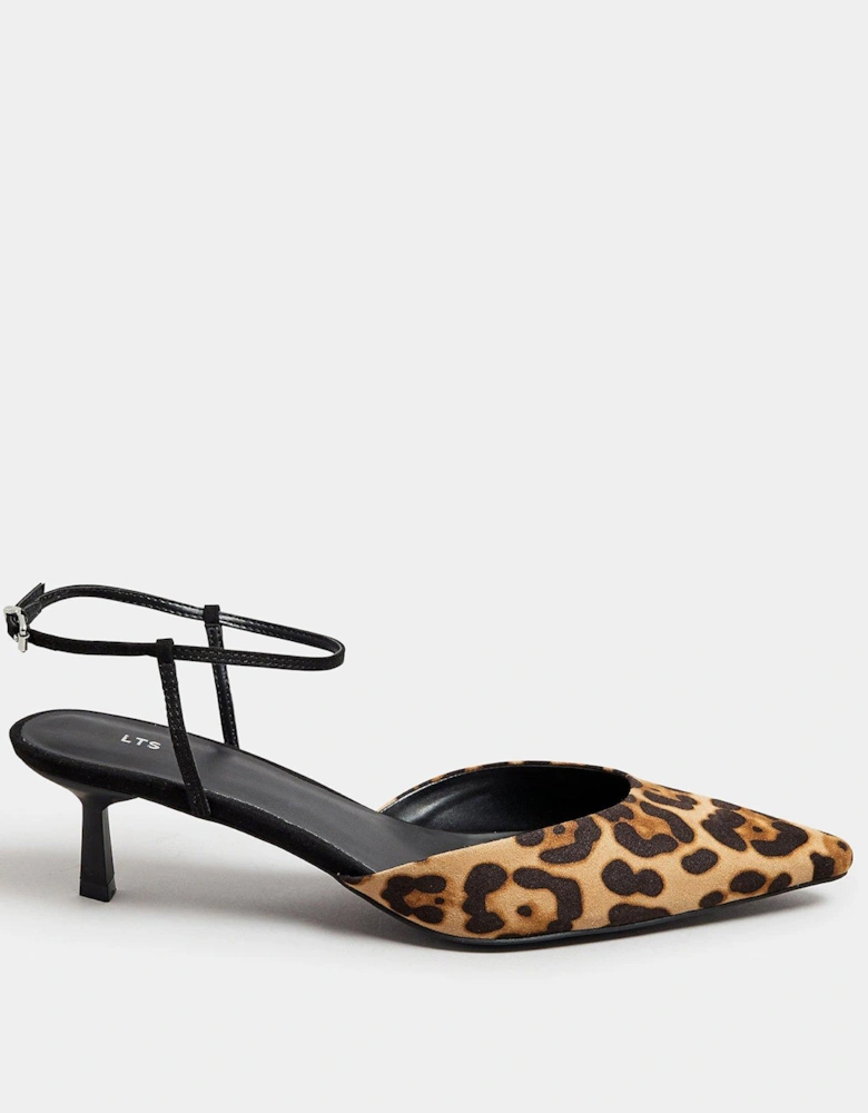 Tall Leopard Two Part Closed Toe Heels