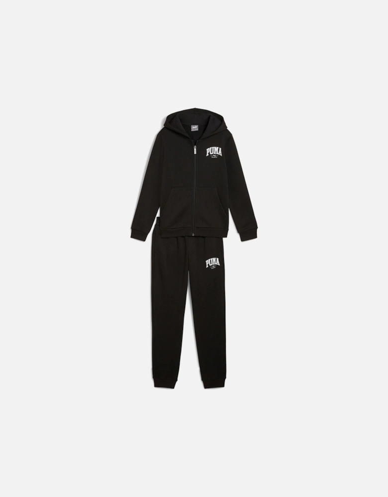 Older Boys Sqd Full-zip Fleece Sweat Suit - Black