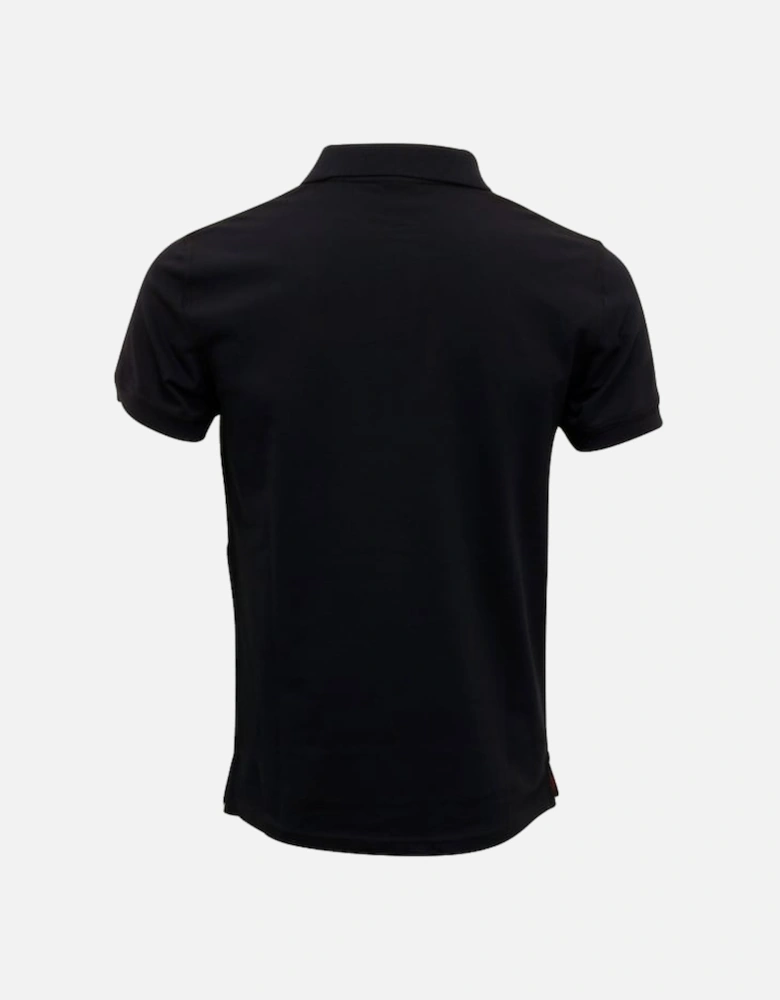 Contrast Collar Pique Rugger Polo Shirt, Navy/red