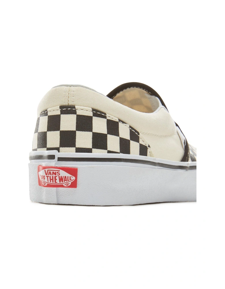 Kids Unisex Classic Slip-On Checkerboard Trainer - Black/White