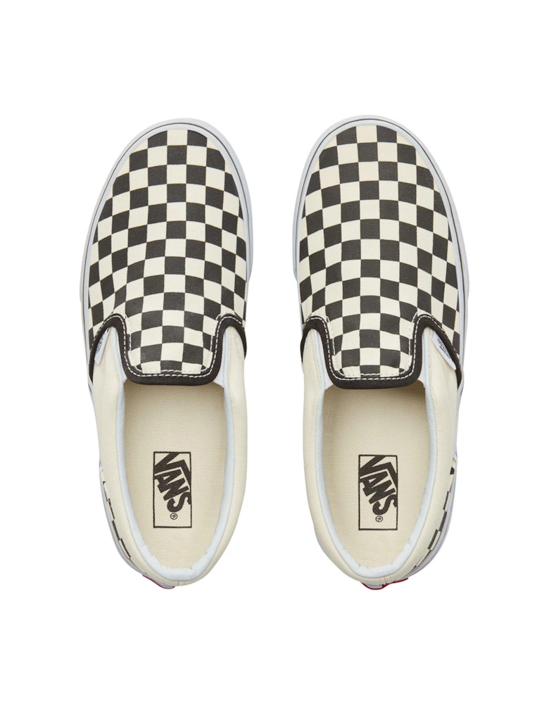 Kids Unisex Classic Slip-On Checkerboard Trainer - Black/White