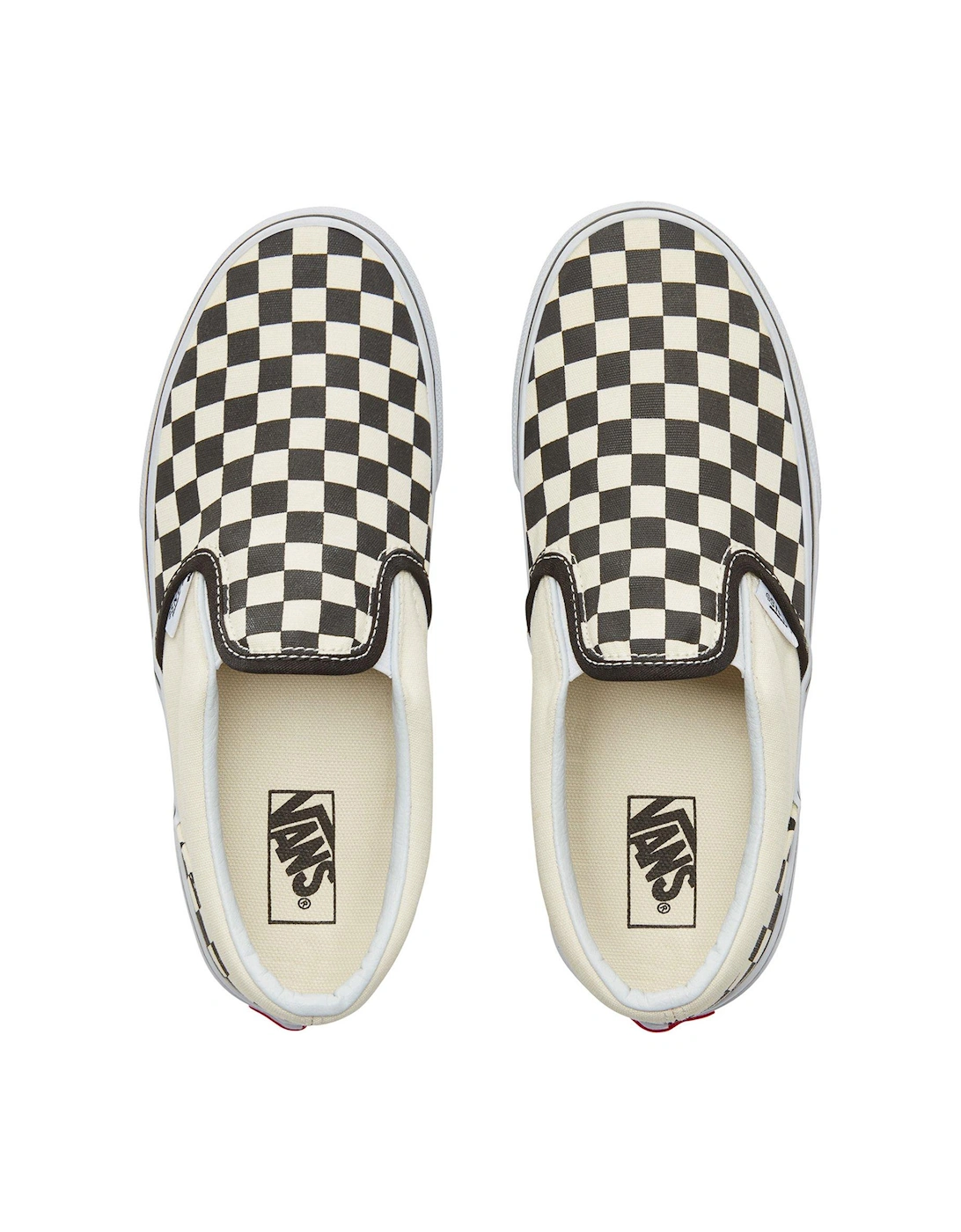 Kids Unisex Classic Slip-On Checkerboard Trainer - Black/White