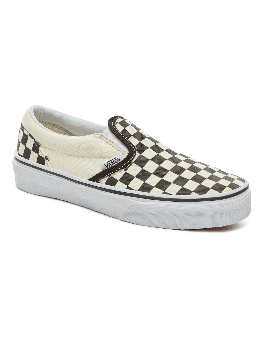 Kids Unisex Classic Slip-On Checkerboard Trainer - Black/White