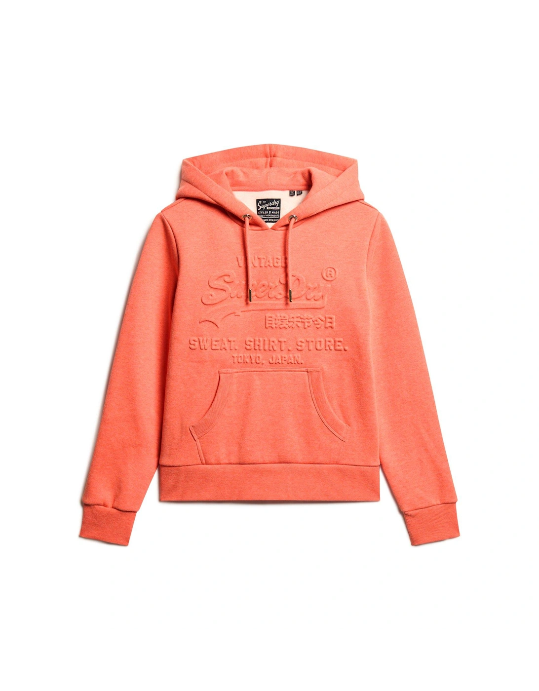 Embossed Vintage Logo Graphic Hoodie - Pink