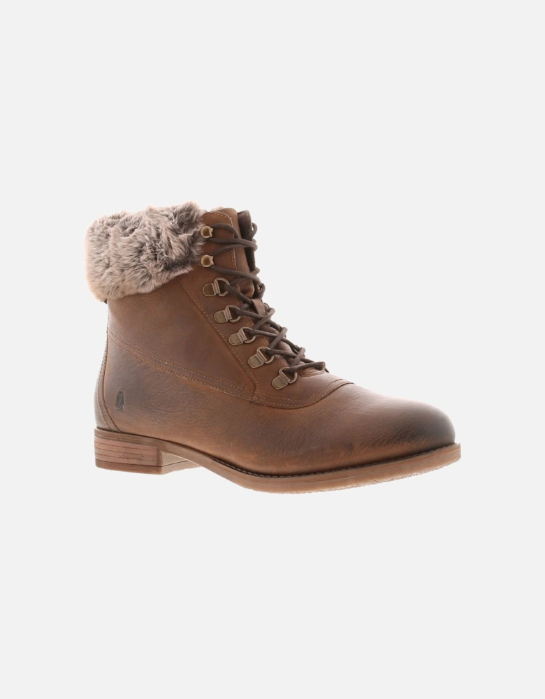 Womens Boots Ankle  Effie Leather Zip brown UK Size