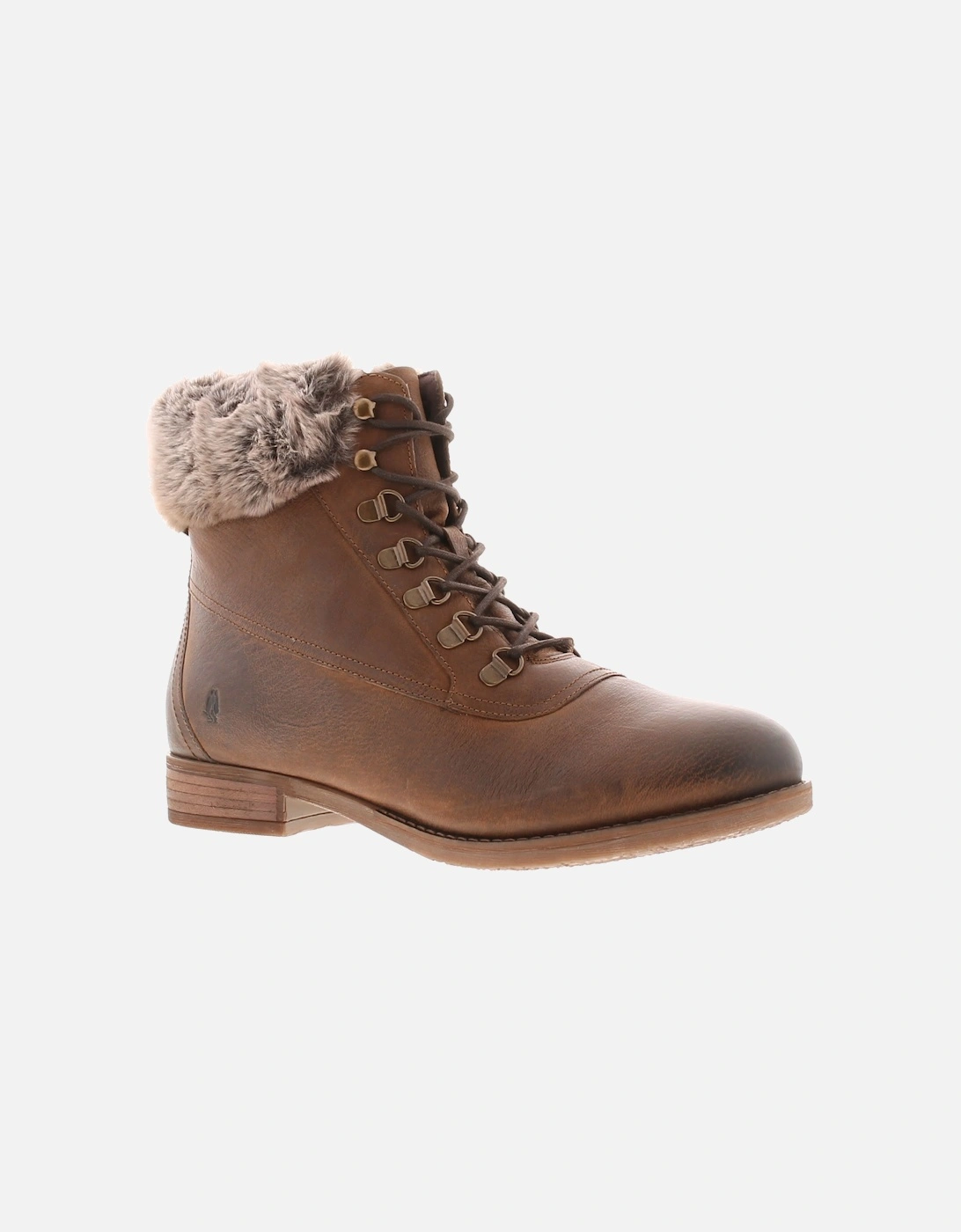 Womens Boots Ankle  Effie Leather Zip brown UK Size, 6 of 5