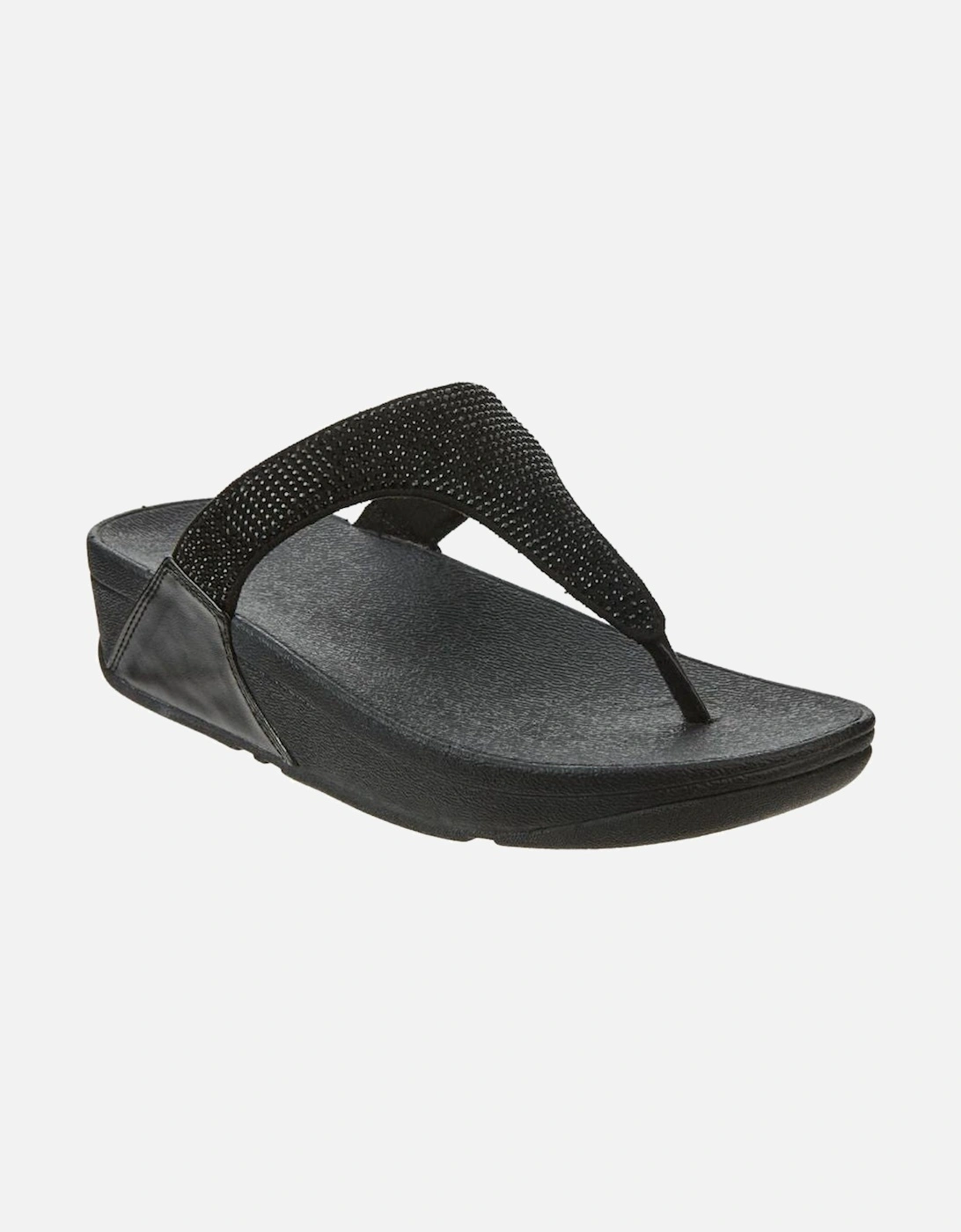 Lulu Crystal Toe-Post in All black, 2 of 1