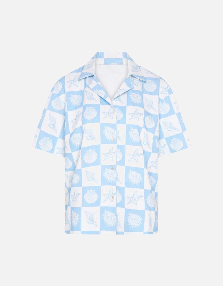 Oaklyn Shirt in Shell Checkerboard Print