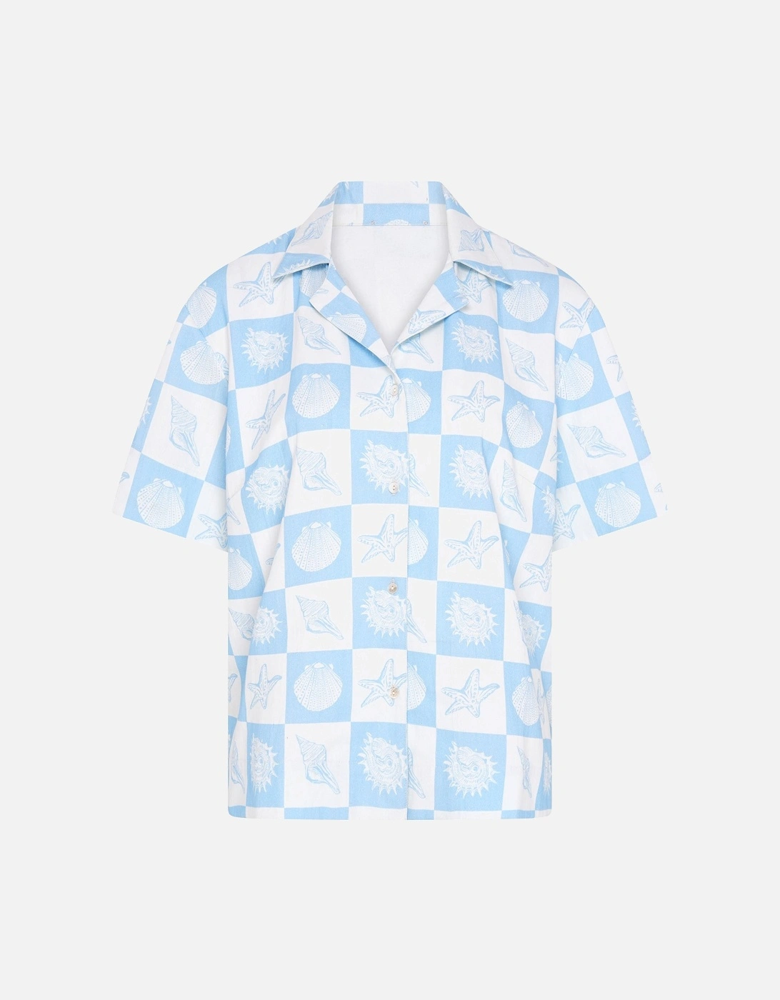 Oaklyn Shirt in Shell Checkerboard Print