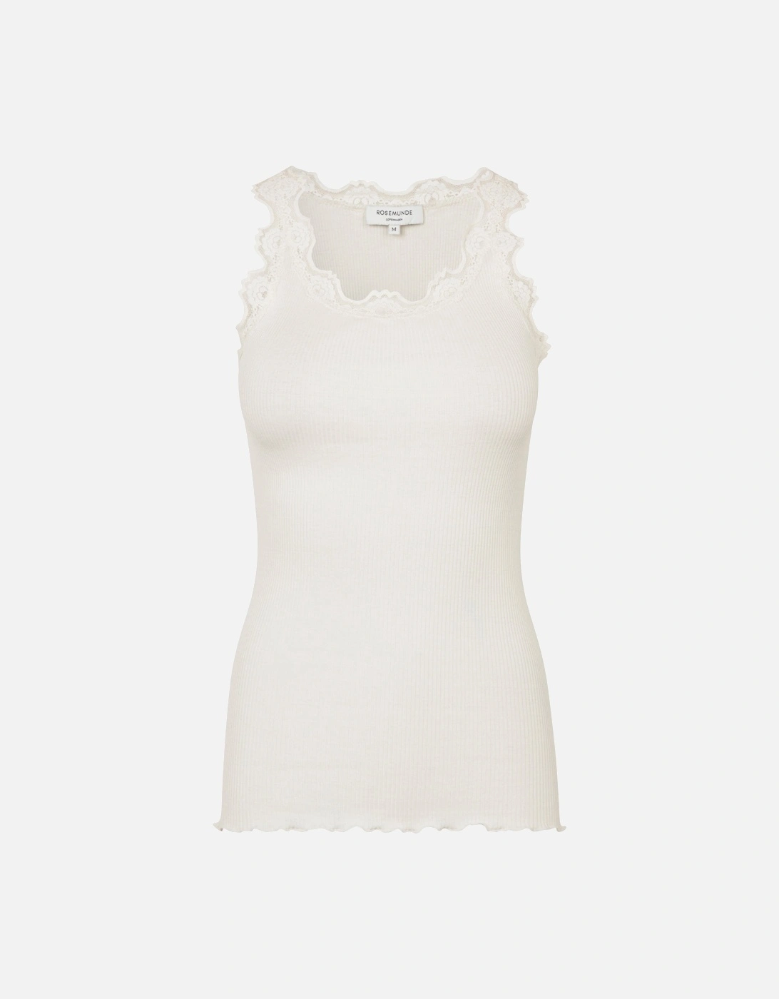 Silk and lace camisole in white, 4 of 3