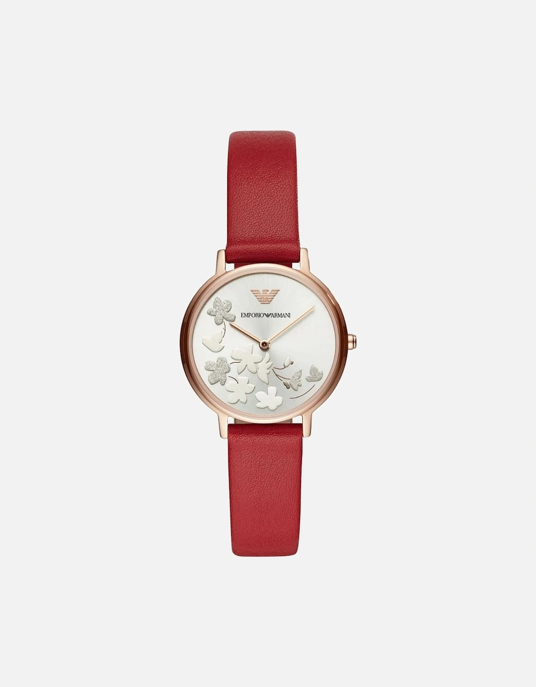 Women's Emporio Armani AR11114 Rose Gold Case Ladies Watch - White