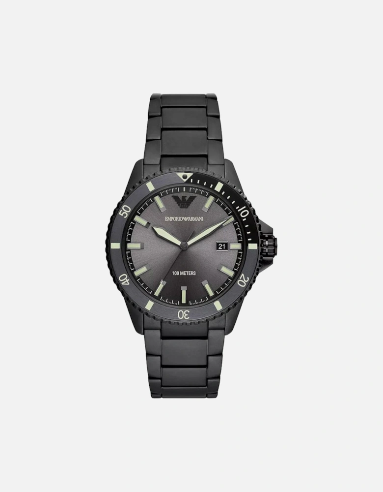 AR11398 Three-Hand Date Black Men’s Watch