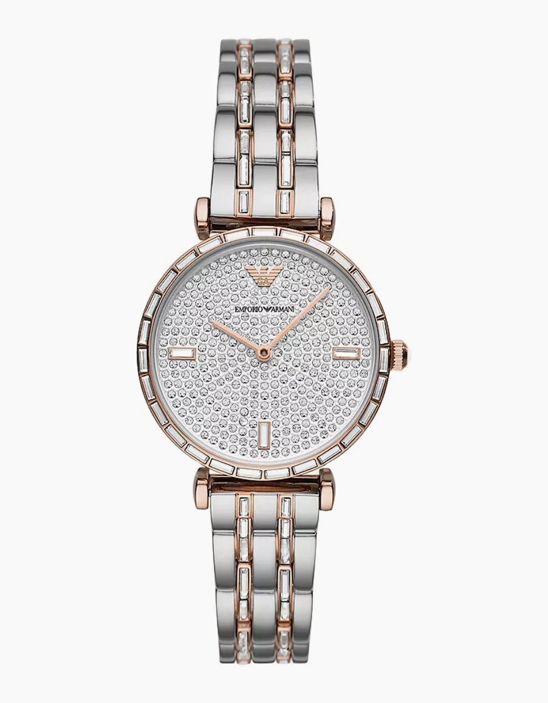 Emporio Armani Women's Silver Ar11293 Gianni Two Tone Watch 50M