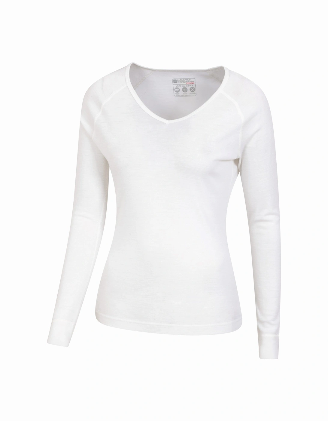 Womens/Ladies Merino Wool V Neck Top