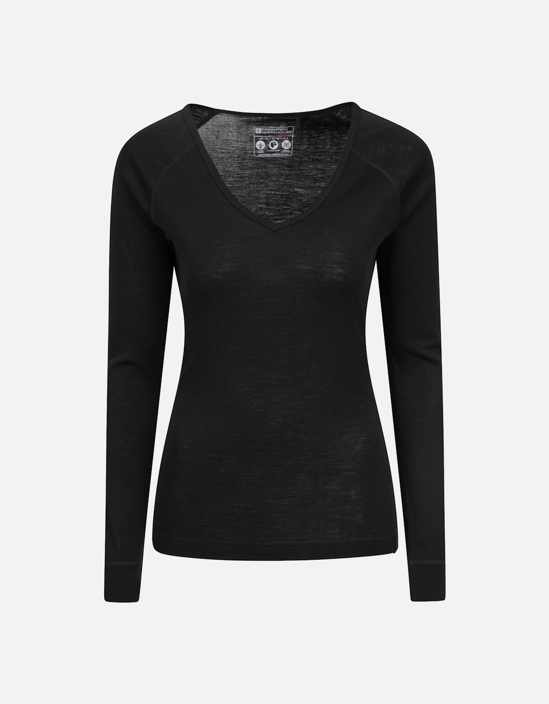 Womens/Ladies Merino Wool V Neck Top, 5 of 4