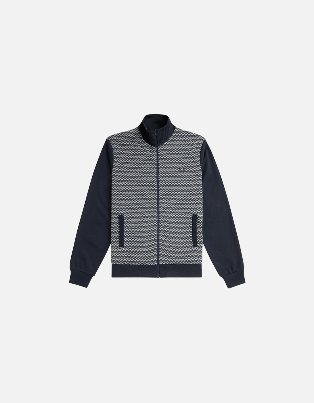 Knitted Panel Track Jacket - Navy, 3 of 2