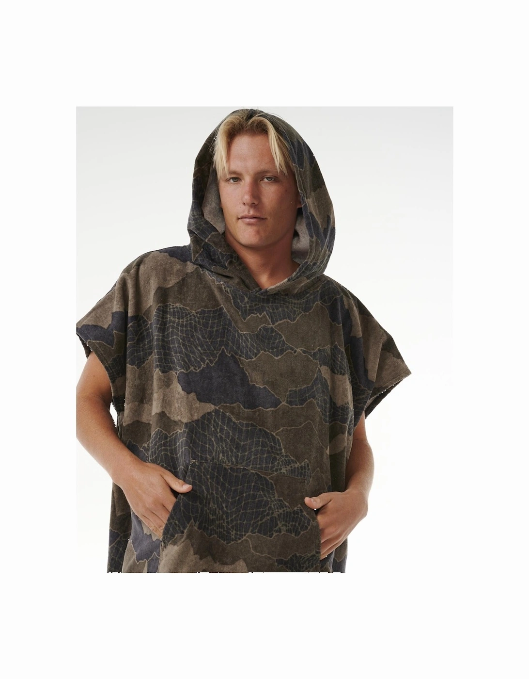 Rip Curl Mens Combo Poncho - Black/Olive, 2 of 1