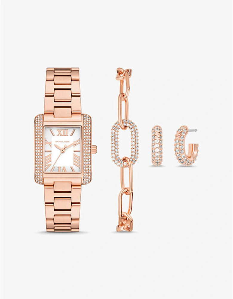 Petite Emery Rose Gold-Tone Watch and Jewelry Gift Set