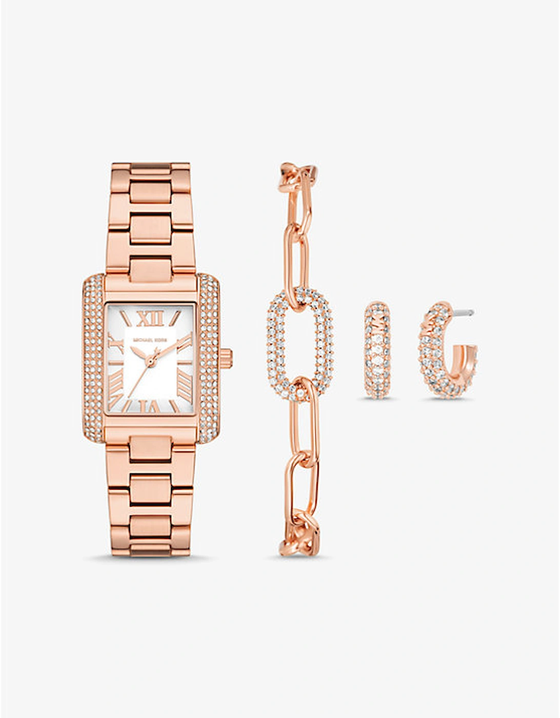 Petite Emery Rose Gold-Tone Watch and Jewelry Gift Set, 2 of 1