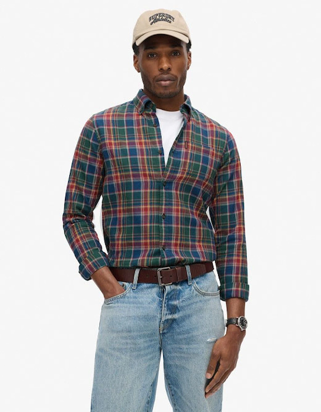 Men's Vintage Check Shirt Upstate Check Multi