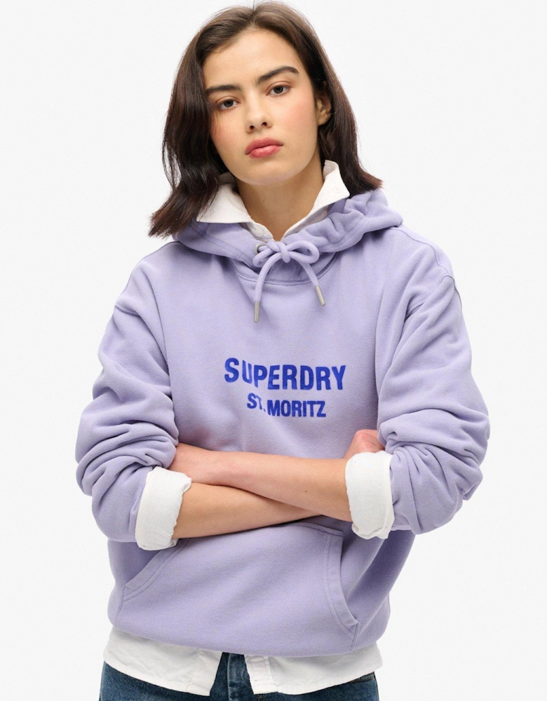 Sport Luxe Loose Hoodie - Purple