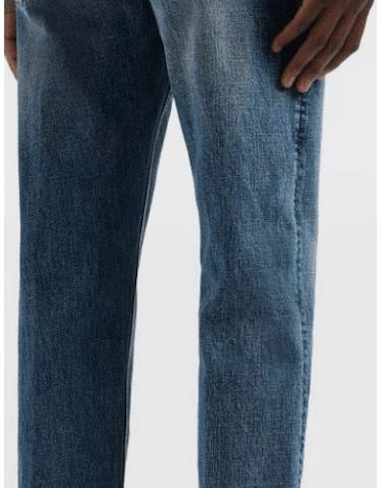 J75 Straight Leg Washed Blue Denim Jeans