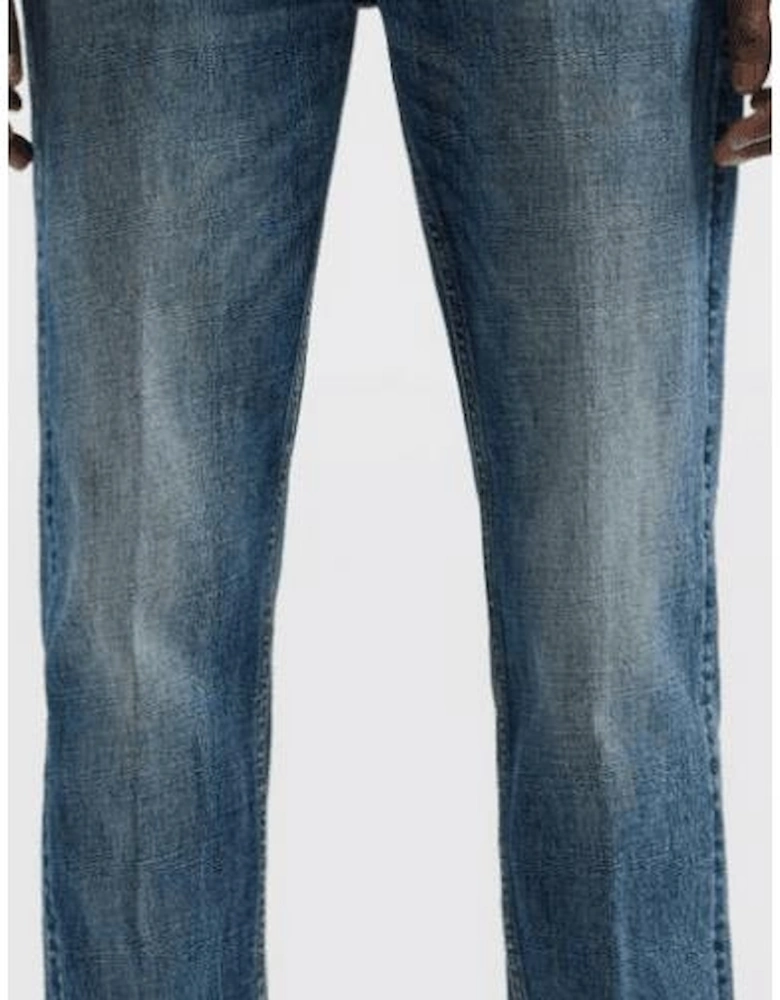 J75 Straight Leg Washed Blue Denim Jeans