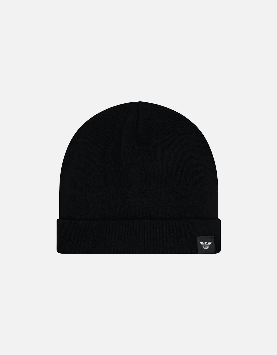 Patch Logo Black Beanie Hat, 4 of 3