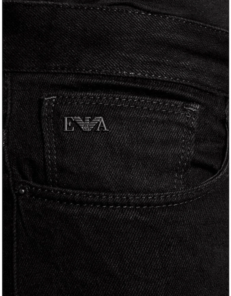 J06 Slim Fit Washed Black Jeans