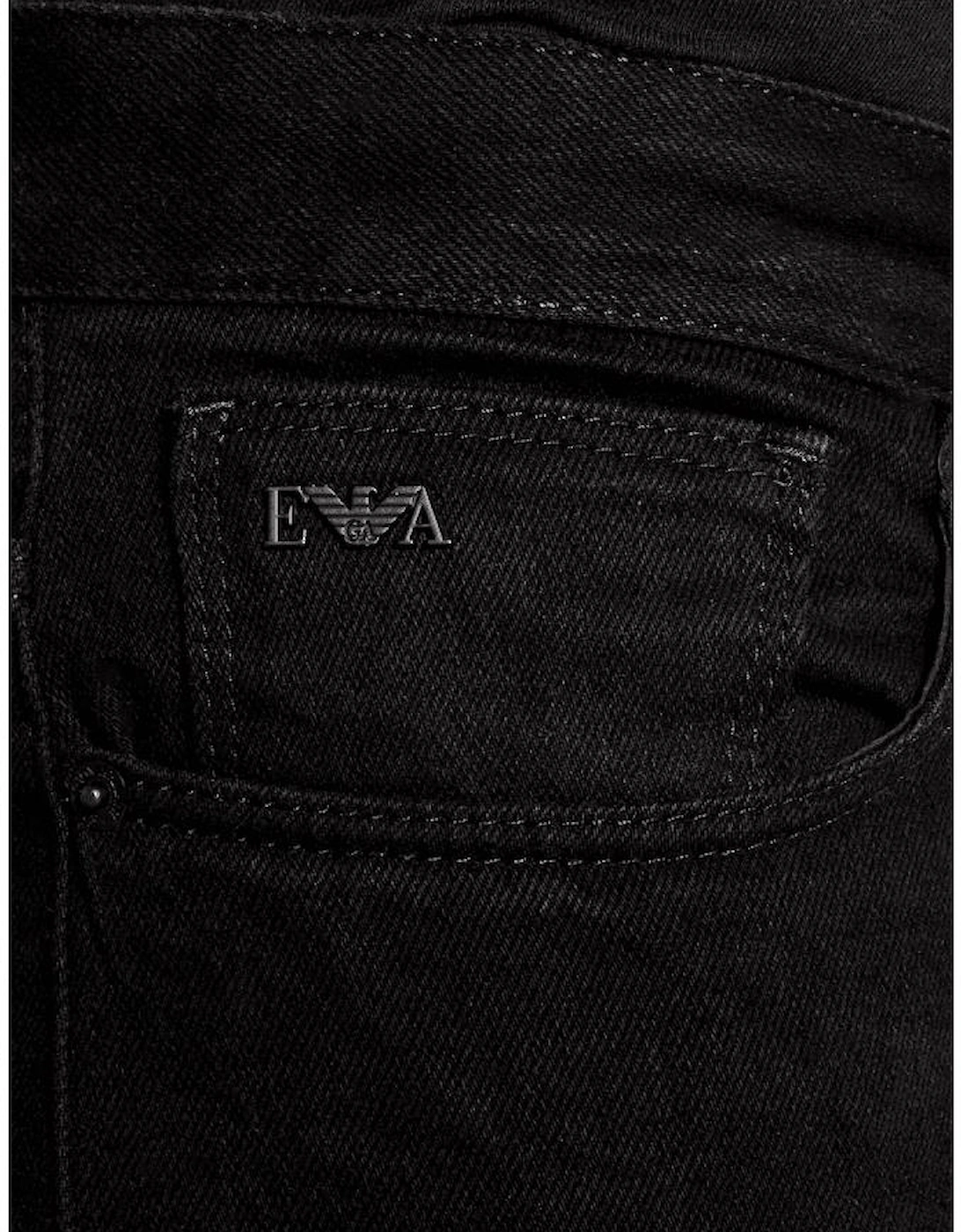J06 Slim Fit Washed Black Jeans