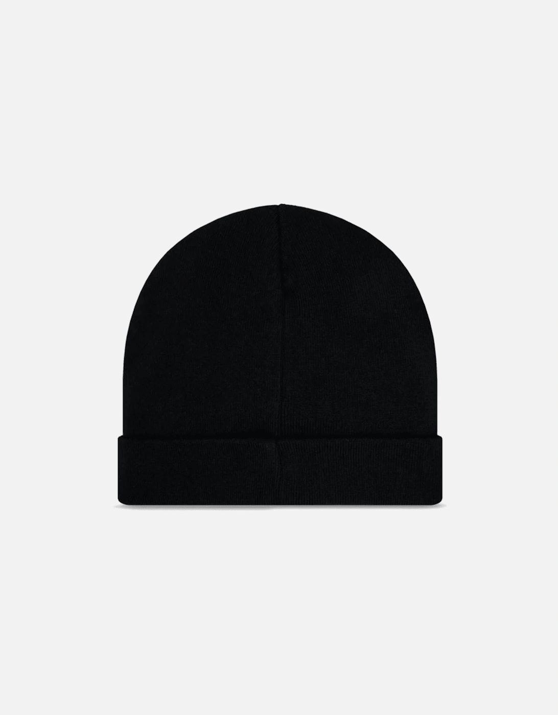 Patch Logo Black Beanie Hat
