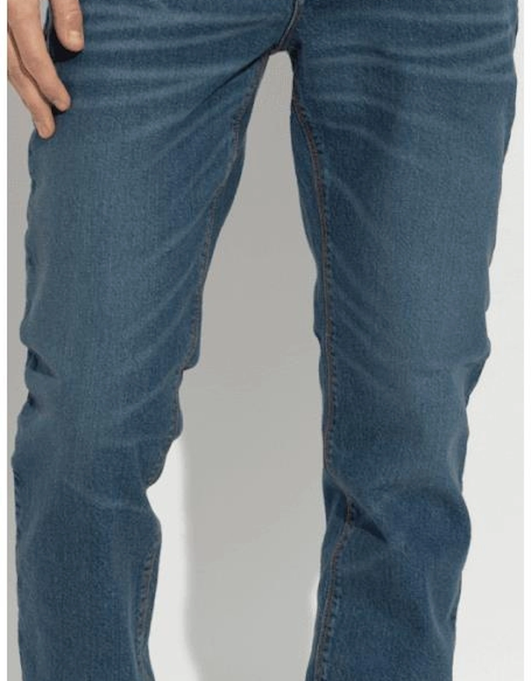 J06 Slim Fit Washed Dark Blue Denim Jeans