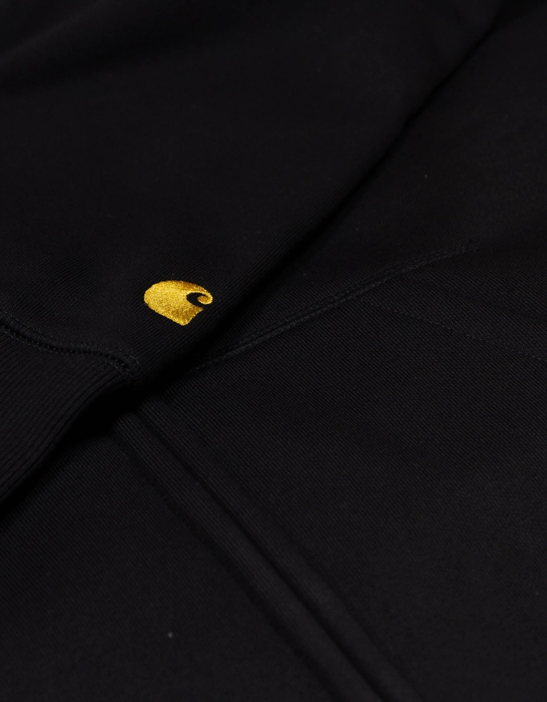 Hooded Chase Zip Sweatshirt - Black/Gold