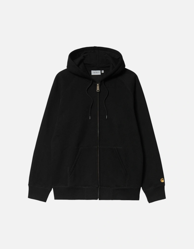 Hooded Chase Zip Sweatshirt - Black/Gold