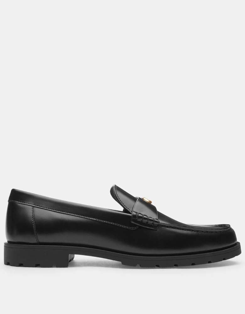 Jocelyn Leather Loafers - Black