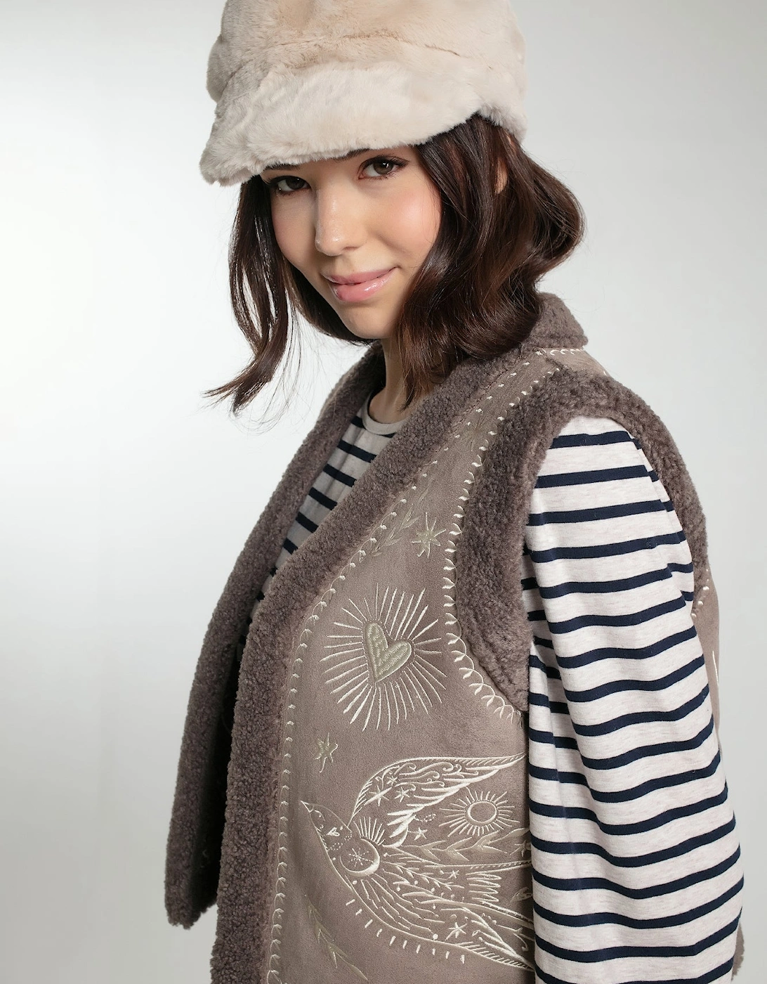Nooki Design Women's Apollo Fur Cap - Mink - Purple/Pink - Size: ONE