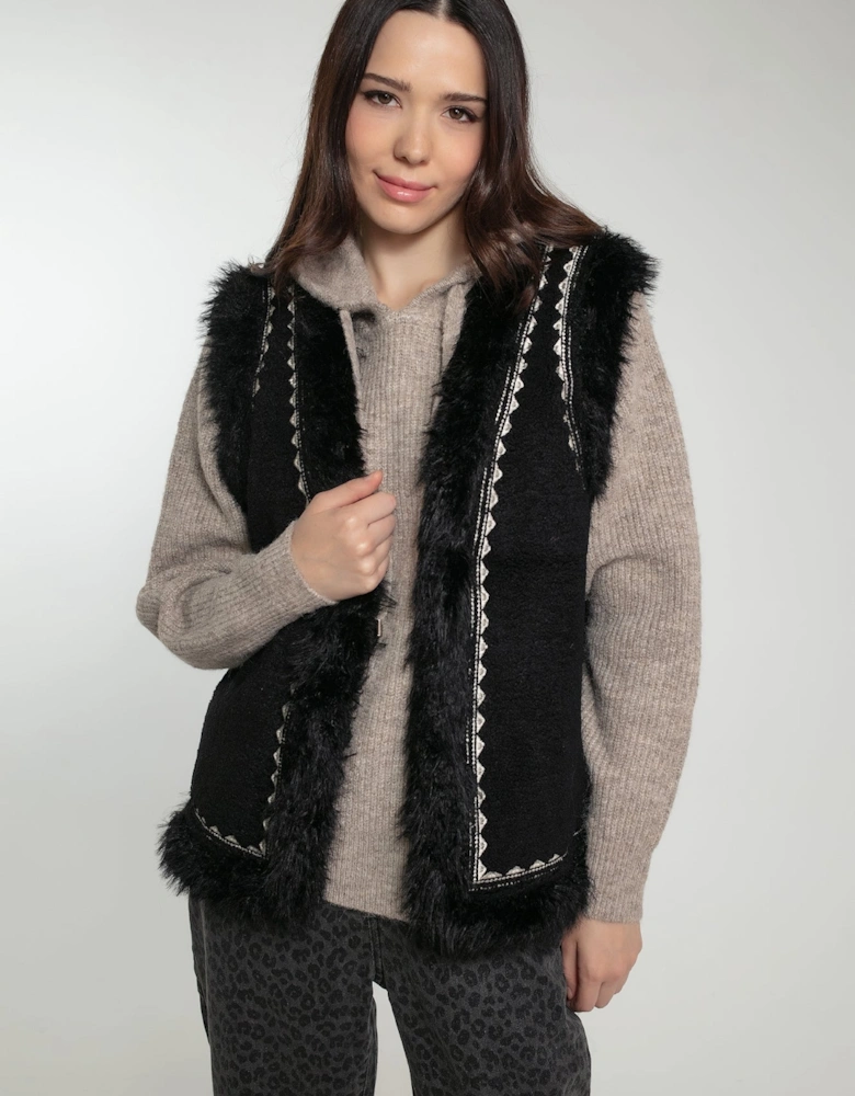 DANNIKA GILET IN BLACK