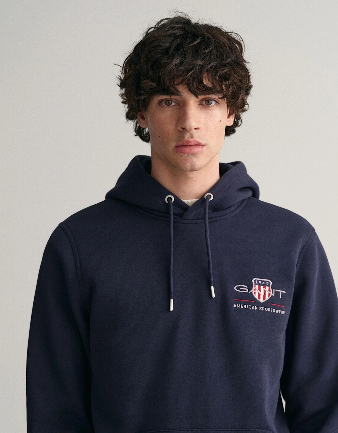 Mens Regular Fit Medium Archive Shield Pullover Hoodie