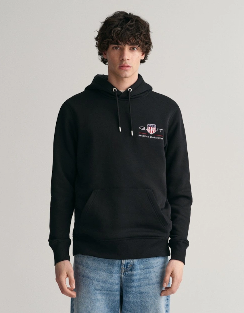 Mens Regular Fit Medium Archive Shield Pullover Hoodie