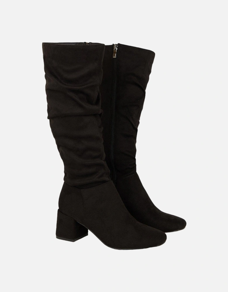 Womens/Ladies Kaya Ruched Knee-High Boots