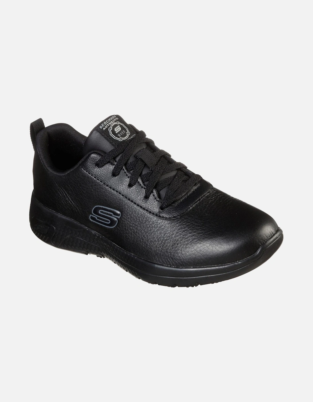 Skechers Women's Black / Marsing Gmina Slip Resistant Leather Trainers - : 6 Size 6 Uk